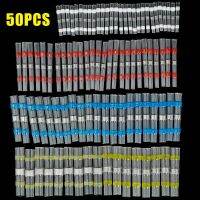 50PCS Waterproof Solder Seal Heat Shrink Tube Wire Connectors Terminals With Soldering Sleeves Electrical Circuitry Parts