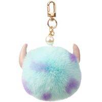 Cut Panda Calf BriquettesCcar KeyChain Mink fur Rex rabbit fur Fur ball ornaments Cartoon Plush Pendants cute car orname