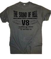 Sound Of Hell Old School V8 Us Car Hot Rod Rock N Roll Biker Newest 2019 MenS Fashion Summer Short Cotton Best T Shirts 【Size S-4XL-5XL-6XL】