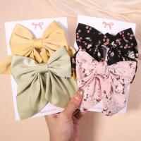 [hot]☬  2Pcs/set Print Bows Hair Hairpins Barrettes Duckbill Clip Headwear Female Accessories