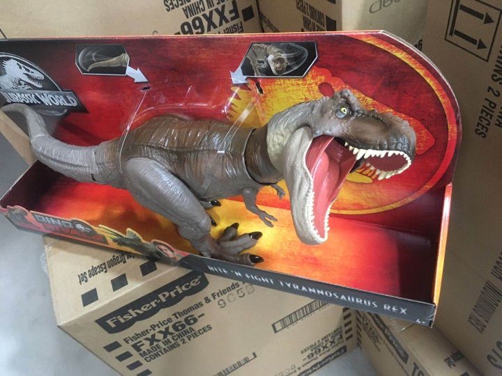 ใหม่2019-mattel-jurassic-world-athletics-tyrannosaurus-rex-โมเดลของเล่น2-boy-gct91