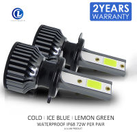 2pcs Mini Led Car Headlight H7 H4 LED Bulb H8 H1 H3 H11 H9 HB3 9005 HB4 9006 880 881 Ice Blue White Yello Auto Lamps Fog Lights