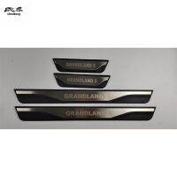 4pcsLot ABS Stainless Steel Door Sill Pedal Scuff Plate for 2017-2019 OPEL GRANDLAND X A18 Car Accessories