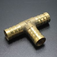 RV modification accessories water pipe joint all copper three-way T-type three-way outer diameter 12mm adapter