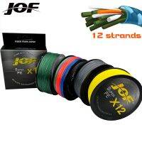 JOF 12เส้น/9เส้นเกลียว PE เอ็นตกปลา100เมตร300เมตร25-92LB Multifilament เอ็นตกปลาเรียบสำหรับตกปลาคาร์พ