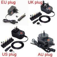 1PCS 12W Universal AC Wall Plug in Power Adapter 3v 4.5v 5v 6v 7.5v 9v 12v 1A charger with 6 pieces connection tip power supply