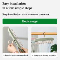 Multi-hook Hanger Bra/Scarf/Belt Space Saving Wardrobe Organiser Rack Hanger Storage Sling Multi-functional Wave For Underwear Drying Vest O8T8