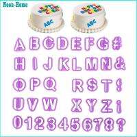 ABB 40ชิ้นที่ตัดตัวอักษรและตัวเลขฟองดองท์อบขนมเค้กคุกกี้ชูการ์คราฟต์อุปกรณ์ตกแต่งฟองดอง์ตกแต่งเค้กที่ตัดเค้กฟองดองแบบ DIY ฟองดอง์ตกแต่งเค้ก