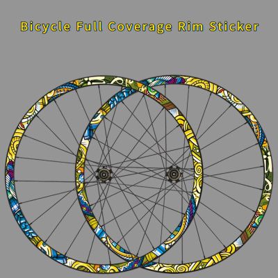 สติกเกอร์กรอบล้อ MTB จักรยานเสือหมอบความกว้างของรูปลอกชุดล้อ19มม. กันน้ำสำหรับการขี่จักรยานฟิล์มป้องกัน26 "27.5" 29 "700C ของตกแต่งจักรยาน