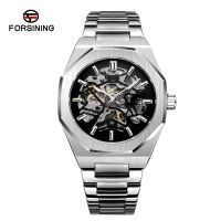 ZZOOI FORSINING Brand Watch Men Mechanical Skeleton Watch Fashion Casual Automatic Watch Stainless Steel FSG8198