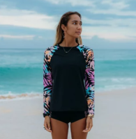 ROXY เสื้อว่ายน้ำ ผู้หญิง กันแดด Top Active UPF 50 Long Sleeve Rashguard 231 ERJWR03626-KVJ4