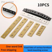 10 Pieces of Black Connecting Plate Straight Piece Connector Plate Angle Fastener Flat Bracket Furniture 180 ° Angle Iron Plate