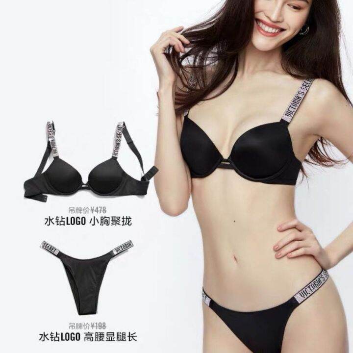 ผู้หญิง-victoria-secret-ดอกไม้-push-up-ชุดชั้นในชุดสุภาพสตรีเซ็กซี่ยก-underwire-bra-และ-thongs-2-ชิ้น