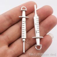 hot【DT】☇卍✲  2pcs Charms Doctor Syringe 62x14mm Antique Color Pendants Making Jewelry Factory Wholesale