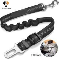 Upgrated Car Dog Safety Seat Belt Adjustable Elastic Reflective Nylon Strap Seatbelt Cushioning Rope Seatbelt for Pets Dogs Cats