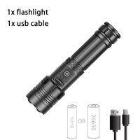 Most Powerful XHP120 LED Flashlight Zoomable USB Rechargeable Torch IPX-6 Waterproof Tactical Flash Light by 2665018650