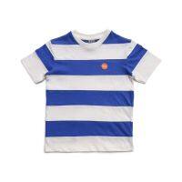 DEKTAY BLUE CREAM STRIPE RUBBER BADGE ICON (เสื้อลายตัดต่อ)