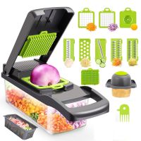 12 1 Multifunctional Vegetable Slicer Cutter Shredders With Basket Fruit Carrot Grater