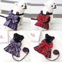 Pet Dog Cat Clothes Summer Spring Dog Dress With Harness Leash Chihuahua Bichon Cute Skirt For Small Dogs Luxury Puppy Dresses Clothing Shoes Accessor