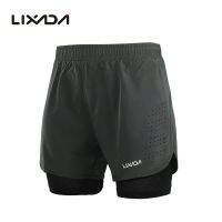 Lixada Sport Short Men Running Shorts Quick Drying Breathable Active Training Exercise Jogging Cycling Shorts With Longer Liner