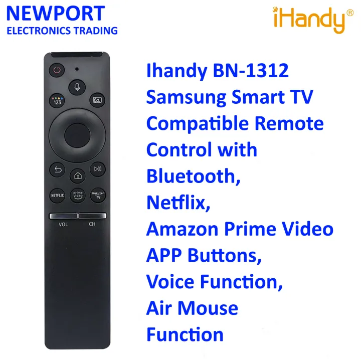 Ihandy Bn 1312 Samsung Smart Tv Compatible Magic Remote With Bluetooth Netflix Amazon Prime Video App Buttons Voice Function And Air Mouse Function Lazada Ph