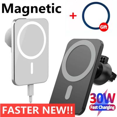 30W Magnetic Wireless Chargers Car Air Vent Stand Phone Holder Mini Fast Charging Station For iPhone 12 13 14 Pro Max macsafe