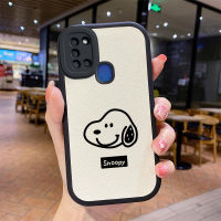 เคส Samsung A21s Case Snoopy leather ซิลิโคนนุ่มกล้องหน้าเต็มหน้า ป้องกันกล้อง กันกระแทก ฝาหลัง