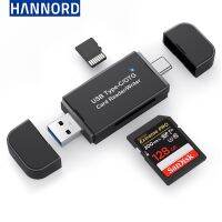 Hannord USB2.0 SpeedUSB3.0สูงเครื่องอ่านการ์ดการ์ด TF SD แบบสากล TypeC USB เครื่องอ่านการ์ดอ่านเร็ว1ใบง่ายสำหรับการ์ด OTG