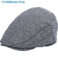 ☼♙☂ Thin paragraph wool blended cap fixed head circumference openings beret stripe cloth can reverse the fashion cap