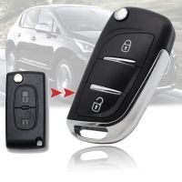 [HOT CPPPPZLQHEN 561] รถ Key Shell Case Fob ผู้ถือสำหรับ Peugeot 207 308 308 3008 508 2ปุ่ม HU83ใบมีด CE0523การปรับเปลี่ยน