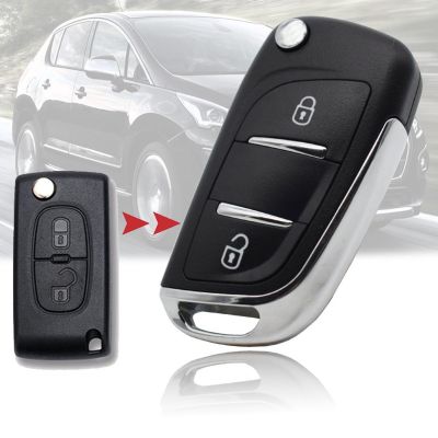 [HOT CPPPPZLQHEN 561] รถ Key Shell Case Fob ผู้ถือสำหรับ Peugeot 207 308 308 3008 508 2ปุ่ม HU83ใบมีด CE0523การปรับเปลี่ยน