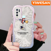 YIWESAN เคสสำหรับ VIVO Y30เคส Y50 Y30i,เคสแฟชั่นลายจรวดนักบินอวกาศดีไซน์ใหม่เนื้อครีมขอบคลื่นโปร่งใสลายกล้องถ่ายรูปเคสมือถือกันกระแทกแบบใสนุ่มเรียบง่ายฝาครอบป้องกันอ่อนโยน