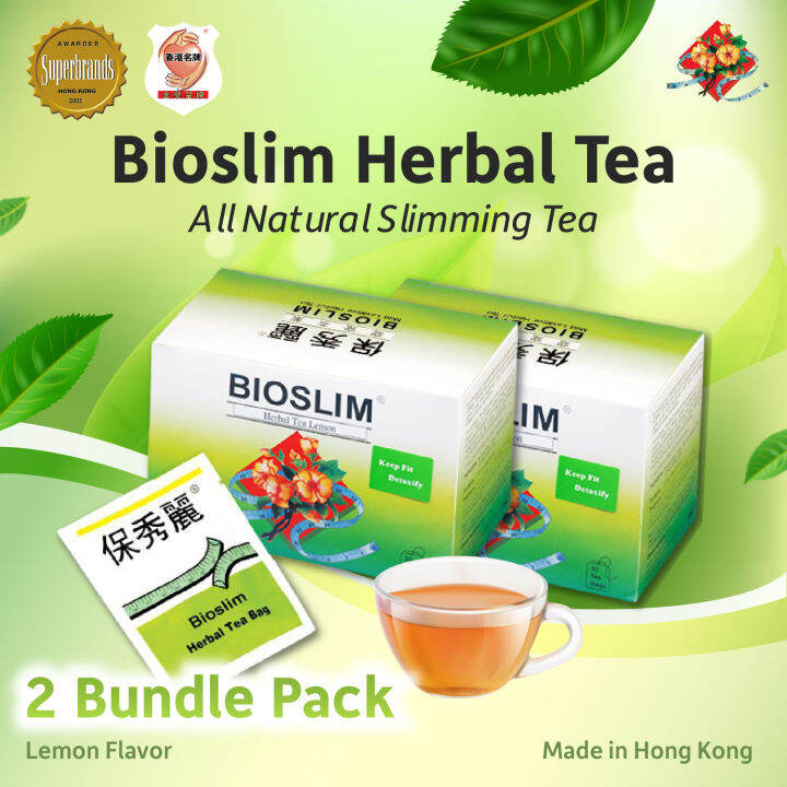 [2 BUNDLE PACK] Bioslim Herbal Slimming Tea Lemon Lazada PH