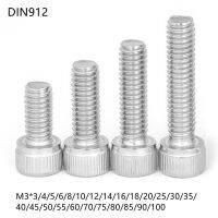 5/50 Buah DIN912 M3 Panjang 3Mm untuk 100Mm Stainless Steel Hexagon Soket Kepala Topi Sekrup