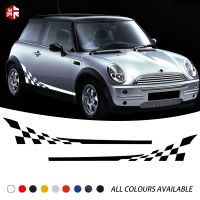 2 Pcs Racing Lattice จัดแต่งทรงผมประตูด้านข้างลายสติกเกอร์กราฟิกไวนิล Body Decal สำหรับ MINI Cooper R50 R52 R53อุปกรณ์เสริม