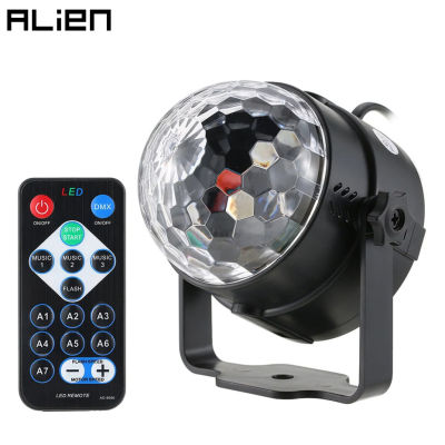 ALIEN 3W RGB LED DJ Disco Crystal Magic Ball Light Sound Activated Stage Lighting Effect Party Holiday Birthday Wedding K Lamp