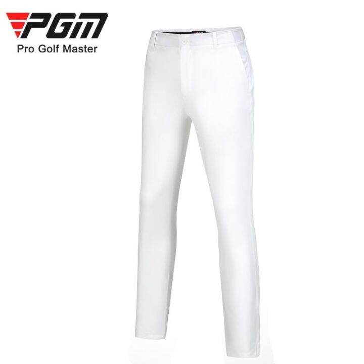 PGM Men's Golf Pants with elastic waist belt and slit foot mouth, high