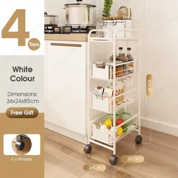 Tobias 5-Tier Kitchen Standing Storage Shelf Space Saver Mint Pantry Finish: Maple Sakuragi