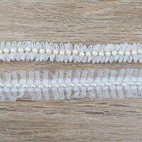 ；‘。、’ (1 Yard/Roll) Pearl Gift Wrapping Rion Family Handmade Hairpin DIY Making Clothing Bag Accessories Decoration Lace