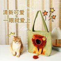 Web celebrity cat lion head the out bag portable inclined shoulder one outcrop package laptop