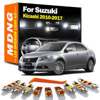 MDNG 15Pcs Canbus สำหรับ Suzuki Kizashi 2010-2012 2013 2014 2015 2016 2017รถ LED ภายในโดมแผนที่ Light Kit รถอุปกรณ์เสริม