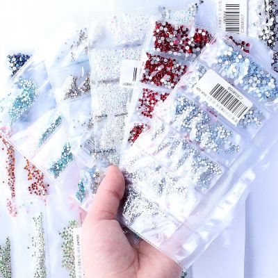 New 22 Colors SS3 SS10 Small Sizes Rhinestones Nail Art Crystal Glass Rhinestones For Nails 3D Nail Art Decoration Gems