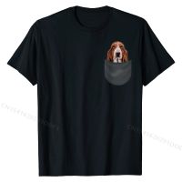 T-Shirt, Basset Hound Gazing Out from Pocket, Dog T Shirt Print New Arrival Cotton Tops T Shirt cosie for Men