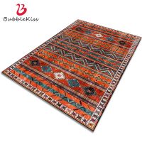 〖Queena carpet〗 พรมลายจุดสไตล์ย้อนยุคลายจูบฟองสำหรับห้องนั่งเล่นบ้านพรมสีส้มเข้มสั่งทำได้ตกแต่งห้องนอนเสื่อปูพื้น