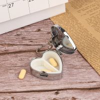 【YF】❣✒❍  1Pc Heart-Shaped Small Pill Metal PillBox Medicine Organizer Storage Holder