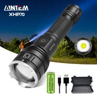 Zoom Power Digital Display New XHP70 Strong Light Flashlight TYPE-C Charging Can Output High-power Rechargeable  Flashlights