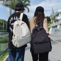 Bfuming Simple Solid Color Backpack Nylon Shoolbags For Teenager Trendy Girls Travel Bags Mochila