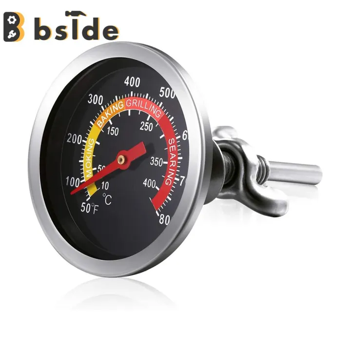 BBQ Barbecue Thermometer Dial Display Oven Grill Rotisserie Food Temp