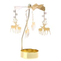 [HOT SALE] Spinning Rotary Carousel Tea Light Candle Holder Stand Light Gift Wedding Decor