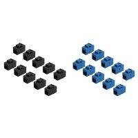 20Pcs RJ45 Keystone Jack Cat6 Extension Coupler Ethernet Network LAN Cat 6 Coupler Jacks Extend Adapter,Blue &amp; Black